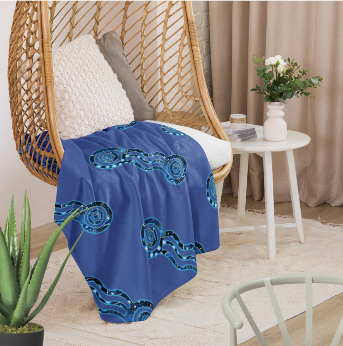 water hole Sherpa blanket