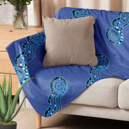 water hole Sherpa blanket