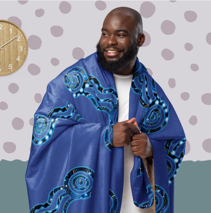 water hole Sherpa blanket