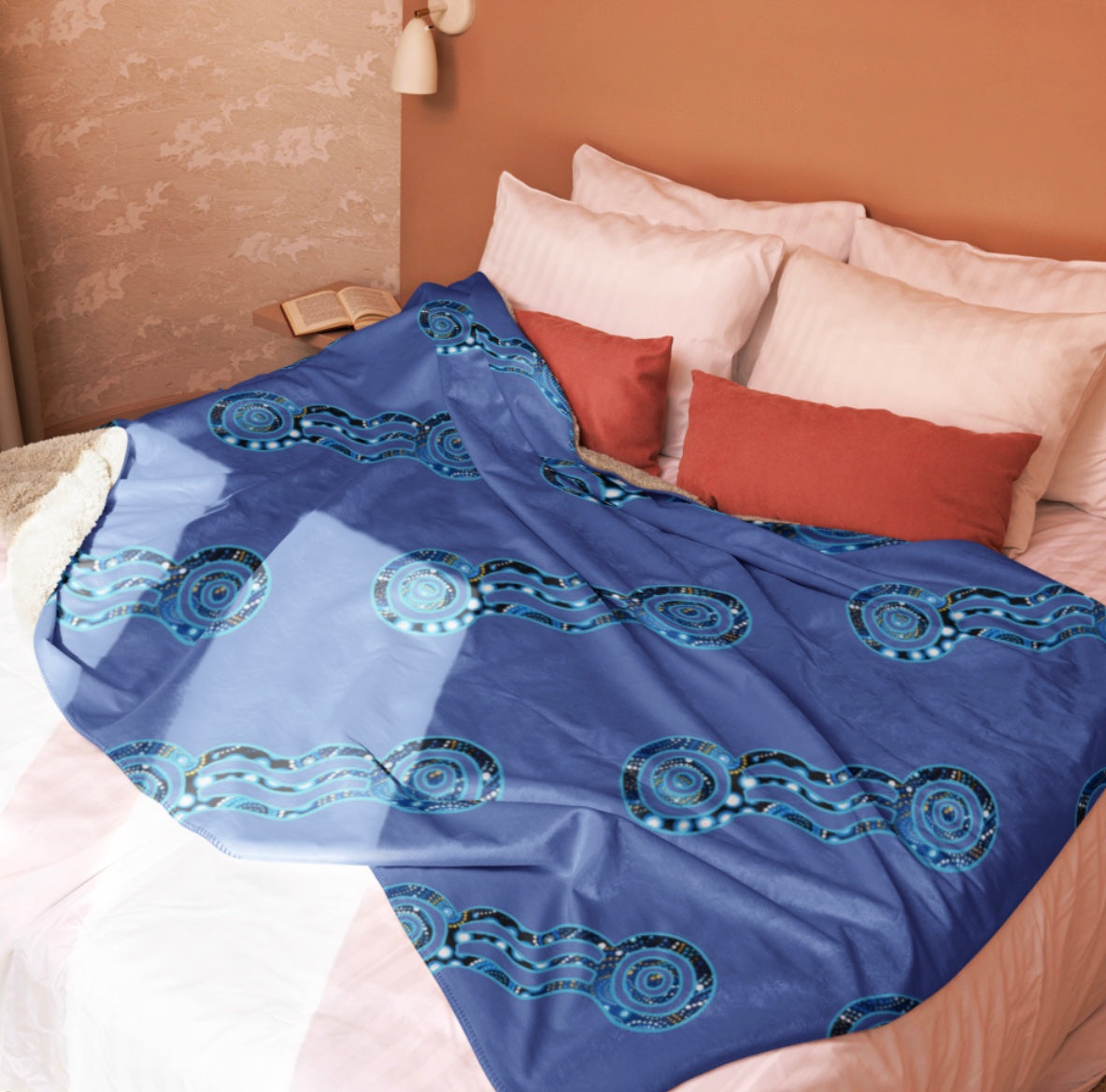 water hole Sherpa blanket