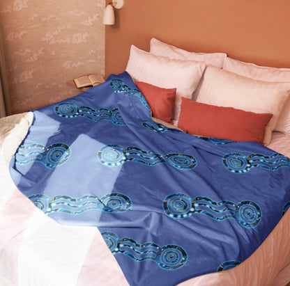 water hole Sherpa blanket