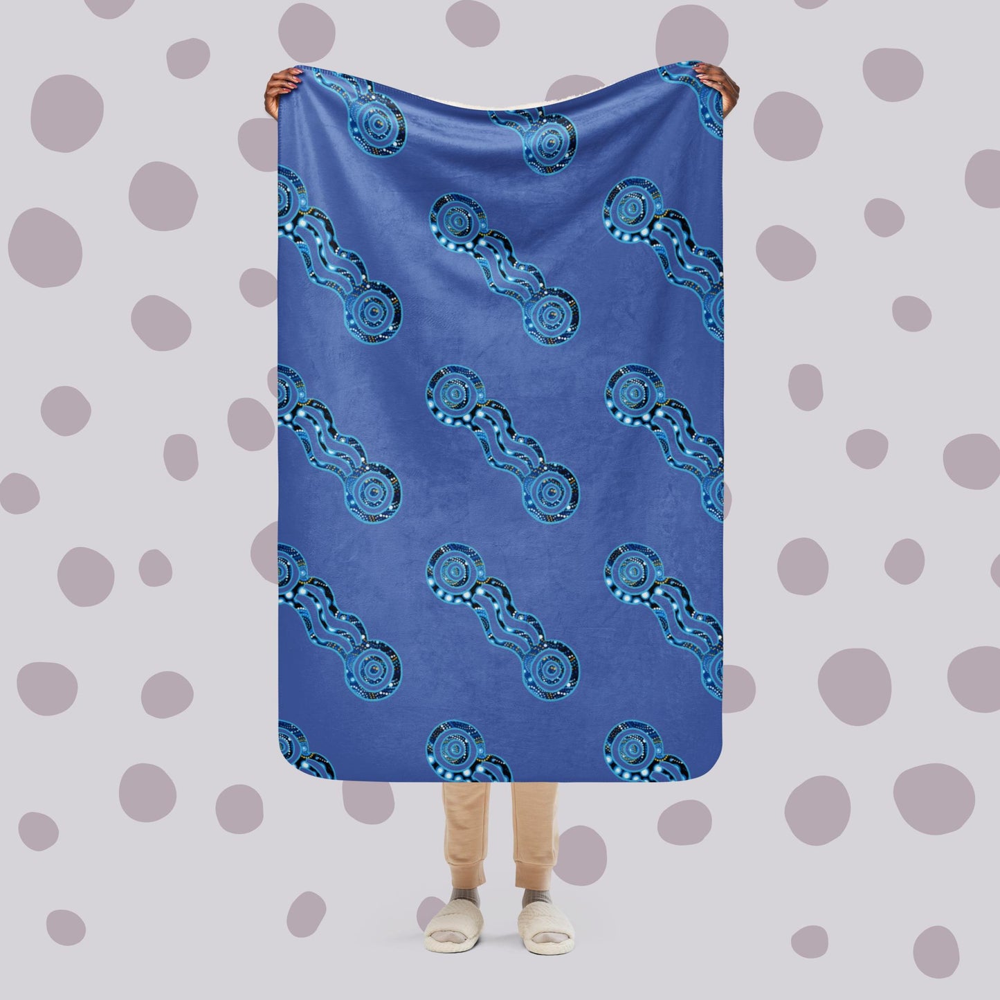 water hole Sherpa blanket