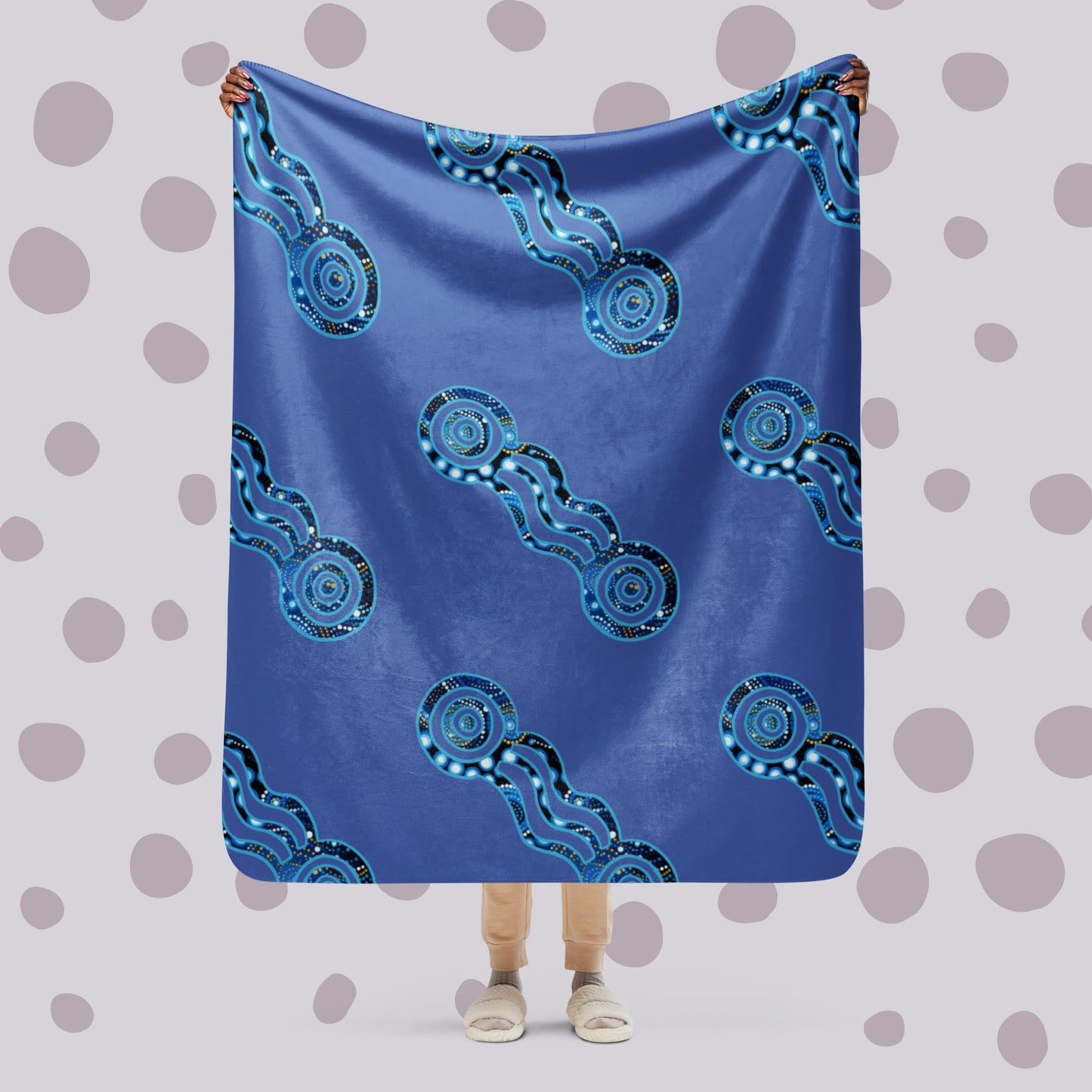 water hole Sherpa blanket