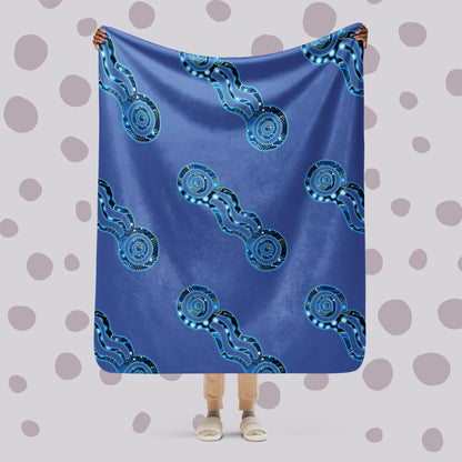 water hole Sherpa blanket