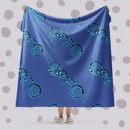 water hole Sherpa blanket